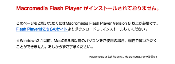 Macromedia Flash PlayerCXg[Ă܂B